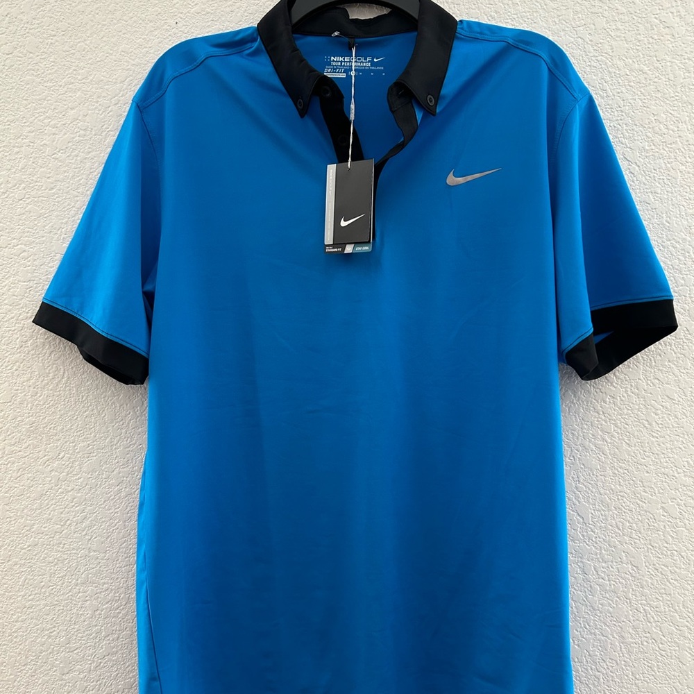 NWT Nike Dri-Fit Golf Men’s Polo with Black Collar